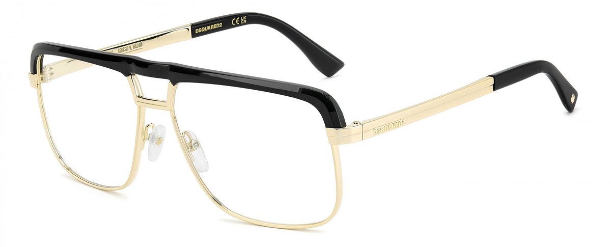 Dsquared2 D2 0215 Black gold 60/15/139.8 MAN Brilmonturen