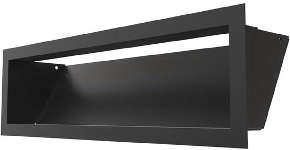 Ventilatierooster - Luchtrooster Decoratief - Luchtstroom Reguleren - 45 Graden Kantelhoek - 12x40 cm - Zwart