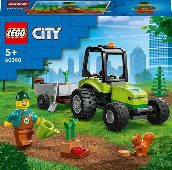 LEGO 60390 City Parktractor, Boerderij Speelgoed met Tractor en Dierenfiguren