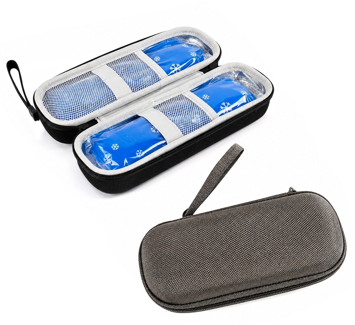Insuline & GLP-1 Koeltas / Etui – Voor Insulinepennen en Injecties (Ozempic, Wegovy, Mounjaro, Saxenda) – Met 2 Ice Packs – 20×7×5 cm