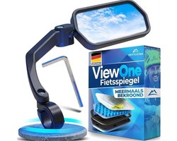 NEXTCOVER® Fietsspiegel e-bike rechts met ProVision echt glas - Fietsspiegel op stuur - Fietsspiegel ebike, Achteruitkijkspiegel fiets en e-bike