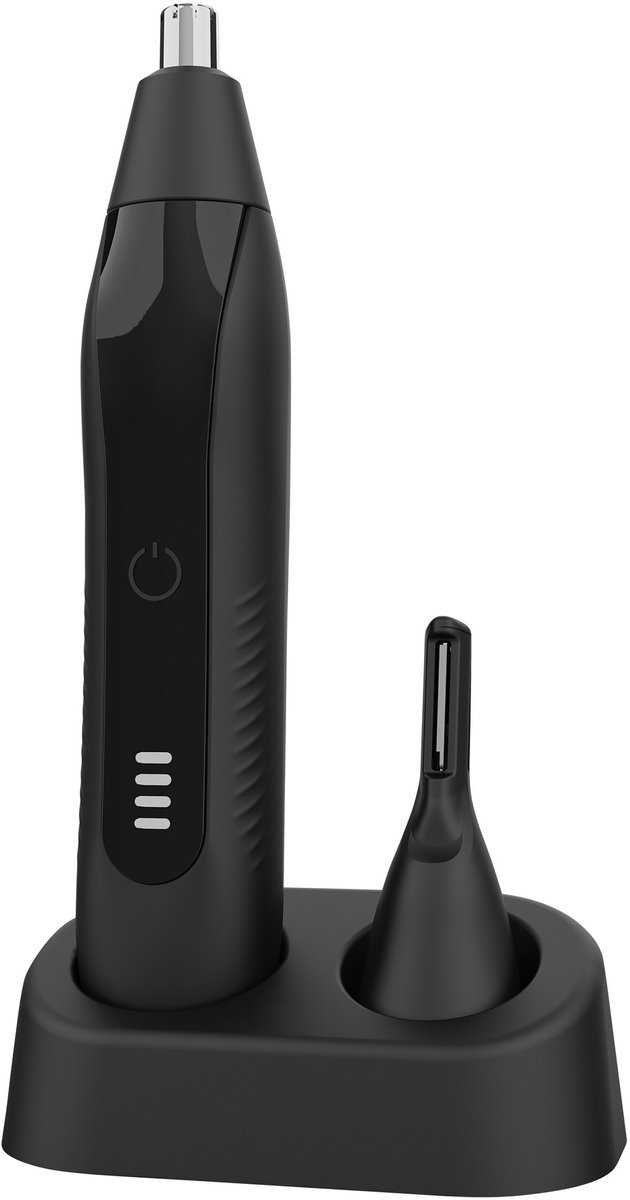 carmdering - Neustrimmer 2-in-1 – Wenkbrauwtrimmer – Oplaadbaar via USB – Draadloos – Neus- en Oorhaartrimmer