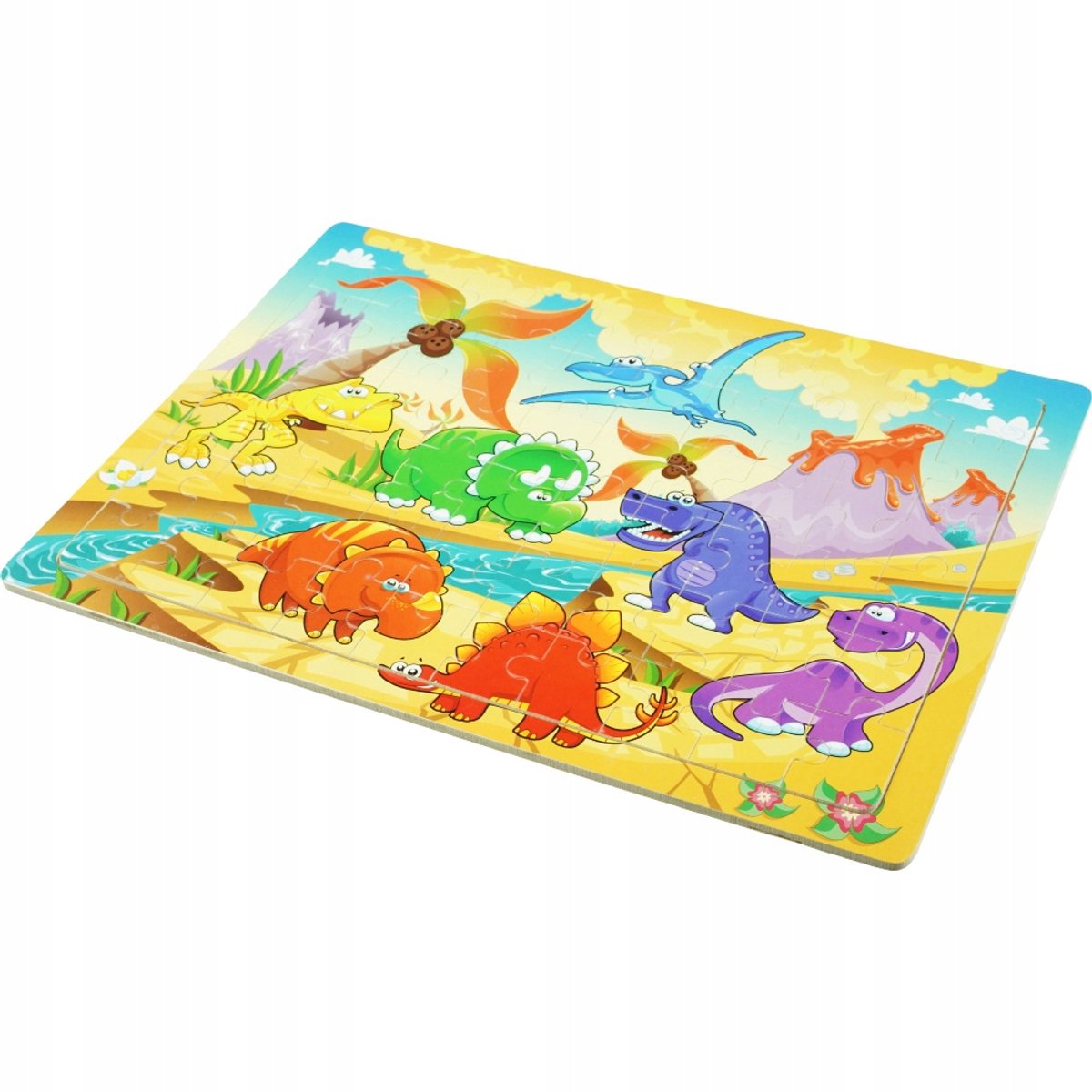 Houten Dino Puzzel voor Kinderen - Educatief en Kleurrijk