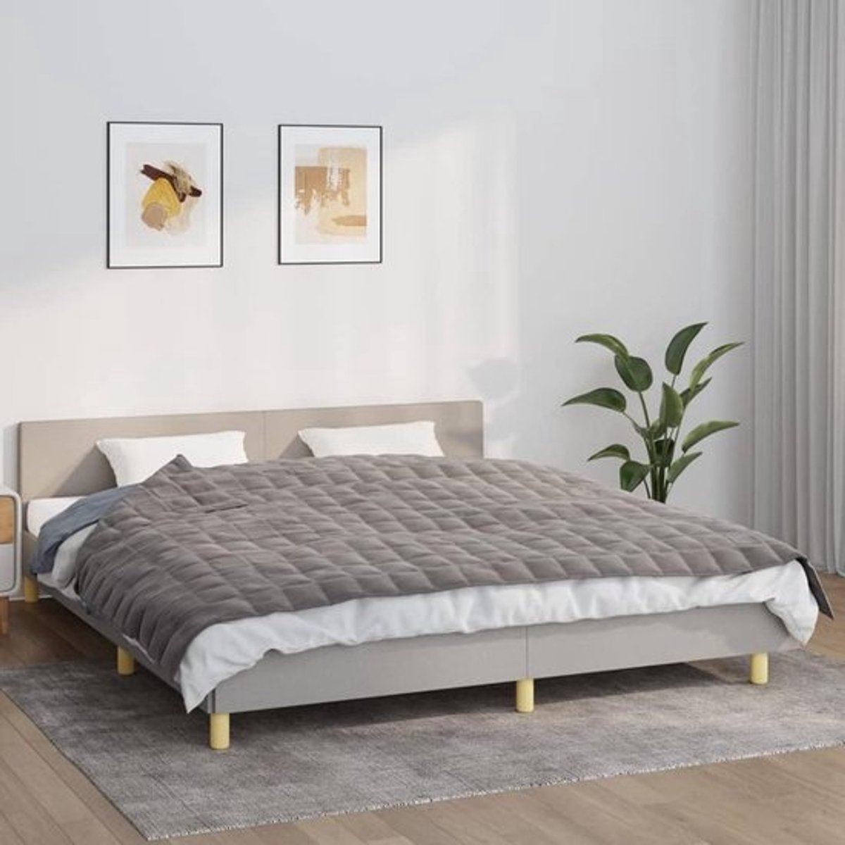 Verzwaarde Deken - Drukdeken - Ontspannen Slapen - Gelijkmatige Gewichtverdeling - 155 x 220 cm - Grijs