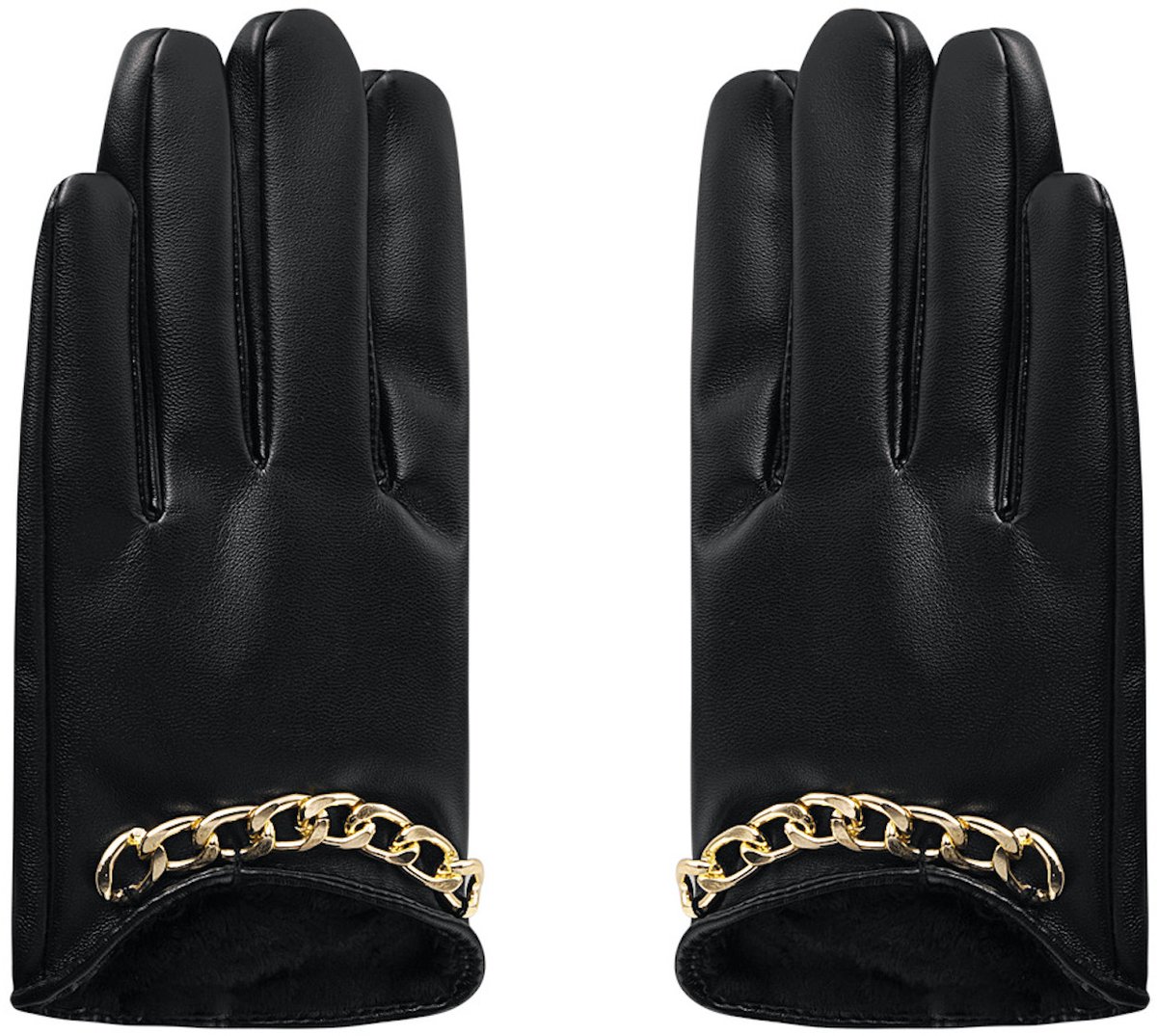 Handschoenen zwart - Met ketting detail - Winterse accessoires - Getailleerd en elegant - Damesdingetjes