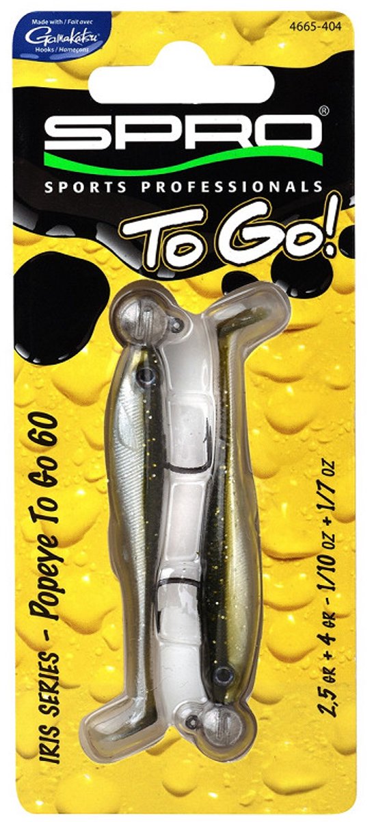 SPRO IRIS Popeye To-Go 6 cm 2,5+4 g UV Baitfish – Softbait – Baars & Snoekbaars — afbeelding 2