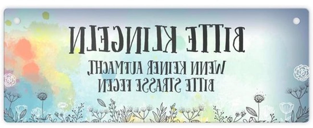 Metalen bord met spreuk - Waarschuwingsbord Deurdecoratie - Bezoekers Informeren - Hoogwaardige Print - 75x20 cm - Meerkleurig