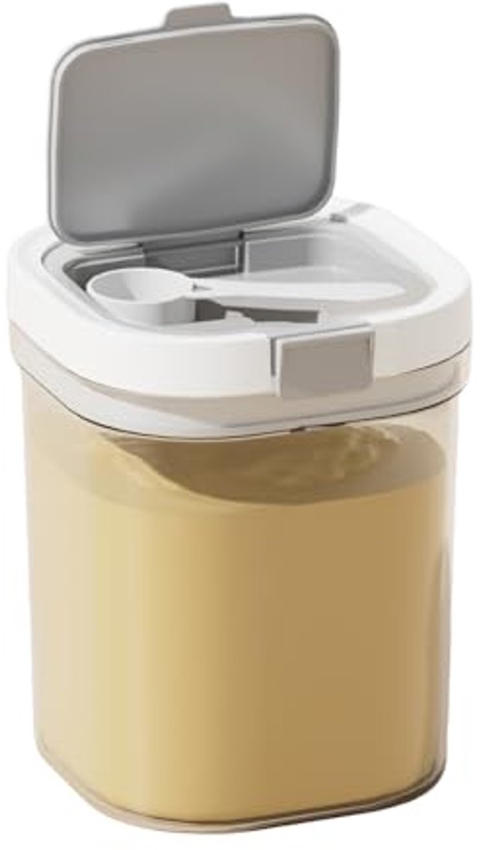 Reisformaat doseerfles van 1300 ml - BPA-vrij - Hersluitbare verpakking met lepel en opbergvak
