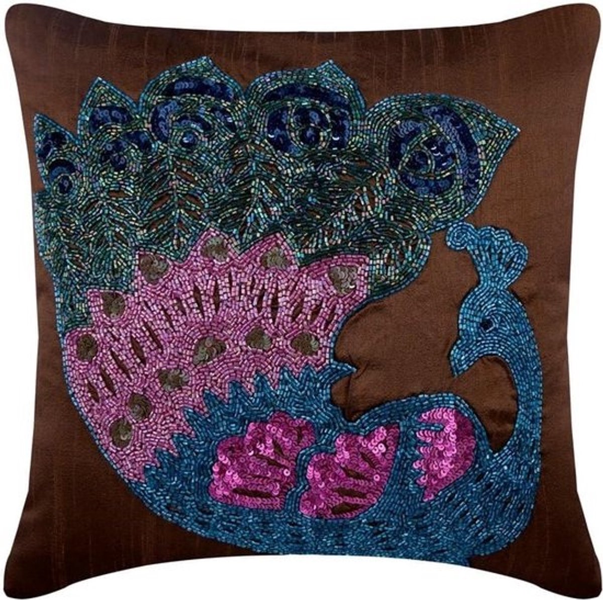 Kussenhoezen Bank - Sierkussenhoes Decoratie - Woonkamer Aankleden - 100% Handgemaakt - 60 x 60 cm - Bruin