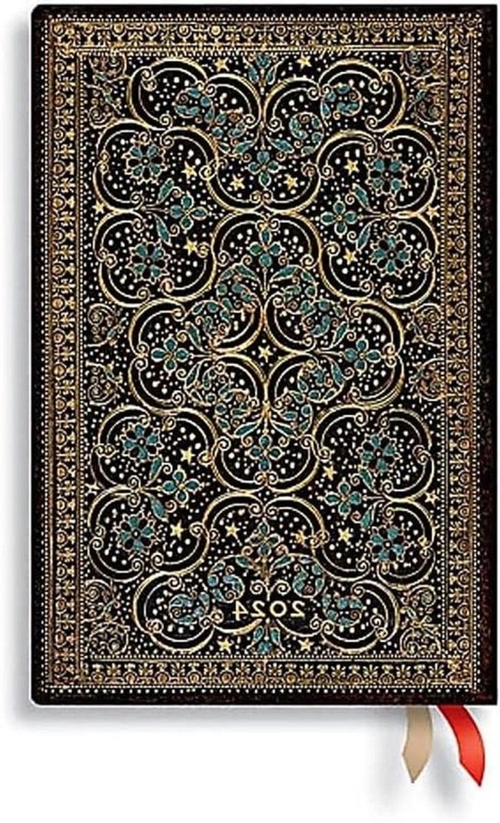 Dagplanner 2024 - Agenda Mini Verso - Afspraken Plannen - Restauratie Ontwerp - 95 x 140 mm - Goud Rood