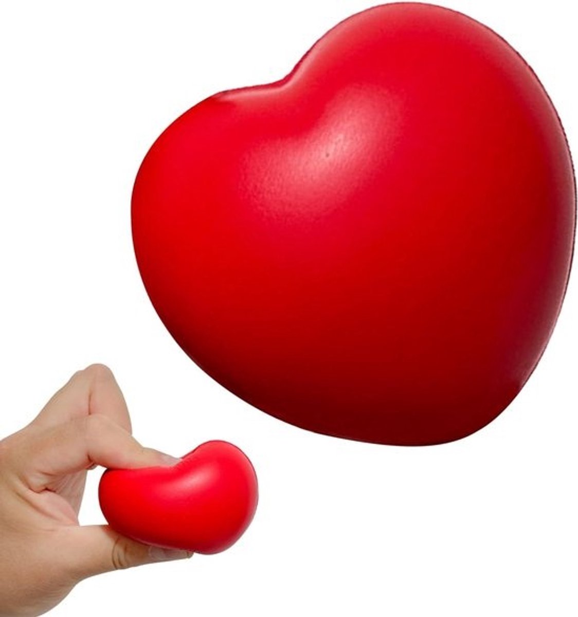 Gripbal Hartvorm - Hand Trainingsbal - Hand Kracht Trainen - Natuurlijke Veerkracht - 7x6.5 cm - Rood