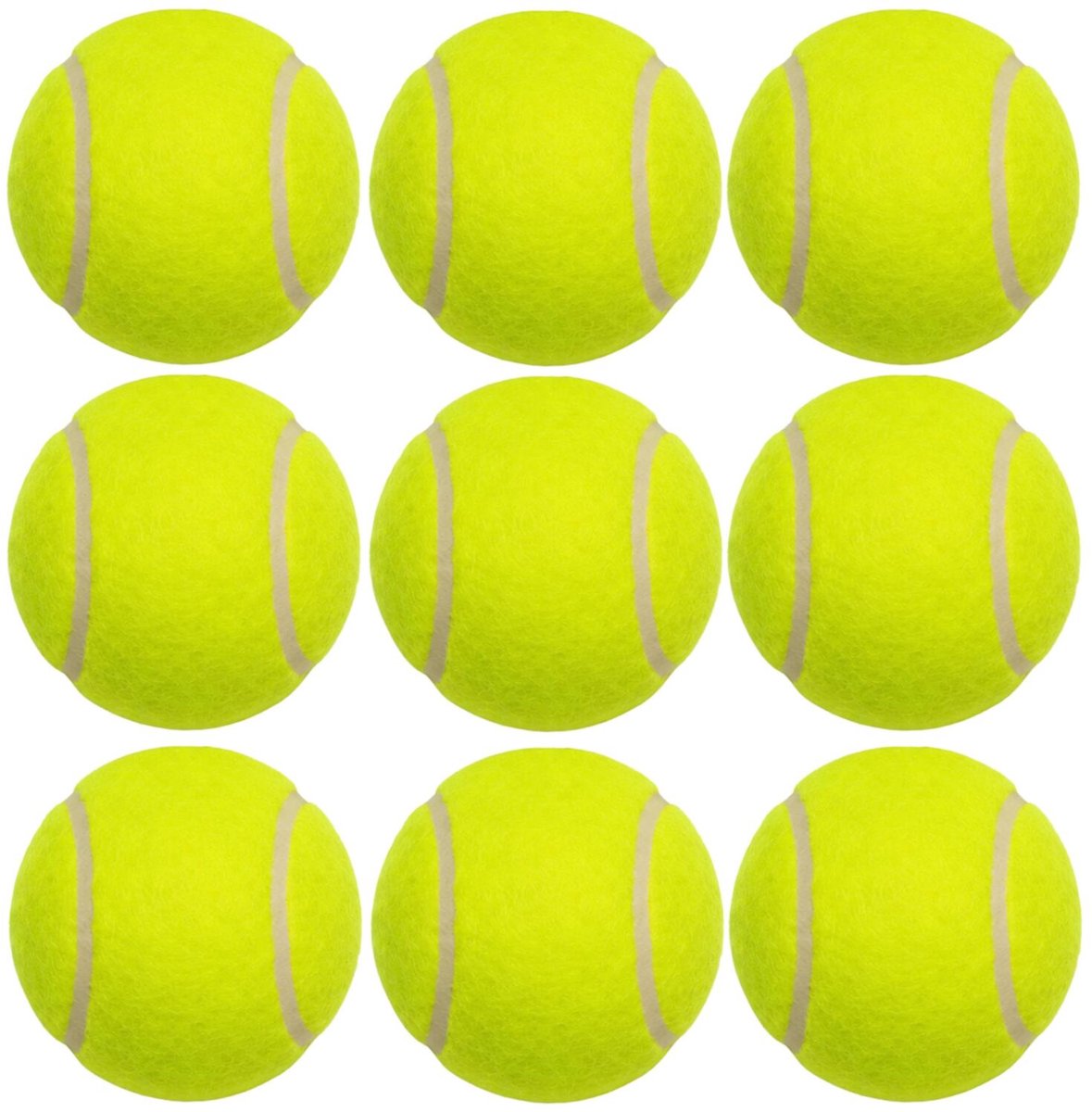Vittali Tennisballen in verpakking - 9x stuks - geel - A-grade kwaliteit