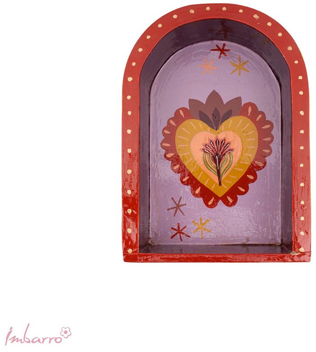 Imbarro Home & Fashion - Altaar Heart - Multi, Rood - 17 X 12 X 5 cm
