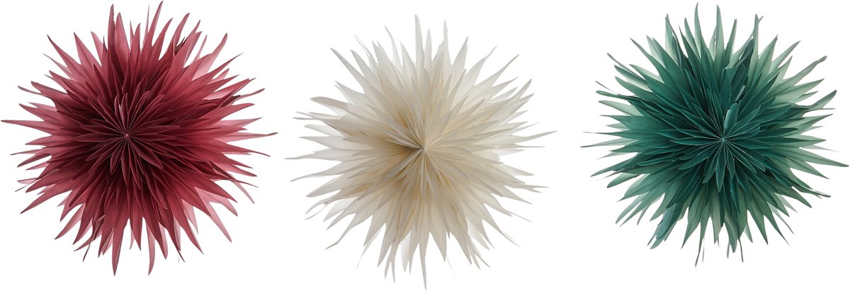 GROVLAN - Kerstdecoratie - Meerkleurig - Papier