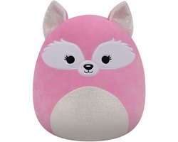 SQUISHMALLOWS - Medium Plush 30cm Squishmallows Rhiannon - Pink Fox W/Open Eyes, White Shimmer Ears And Belly