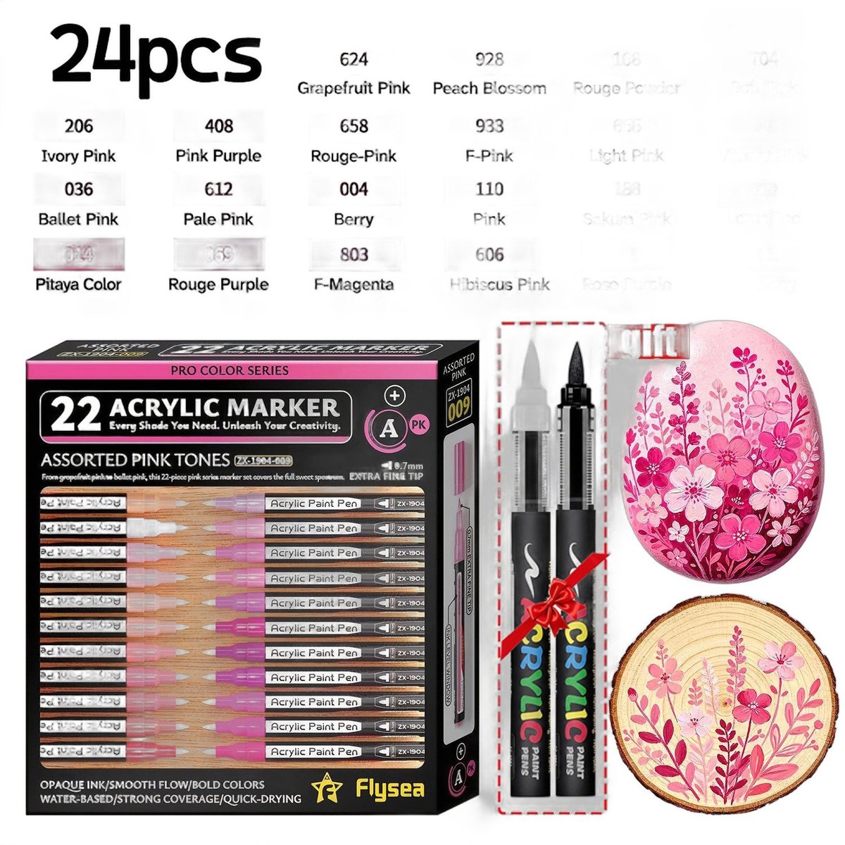 Currero Aquamarkers - Twinmarkers - Brushpennen - Stiften - Markeerstiften Op Waterbasis - Dual Tip - Tekenen En Kleuren - 24 Stuks