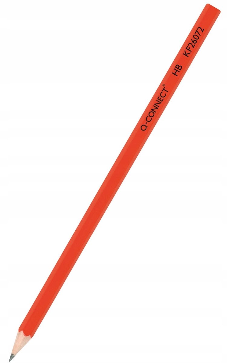 Q-Connect Houten Potlood HB Rood Gelakt 175 mm