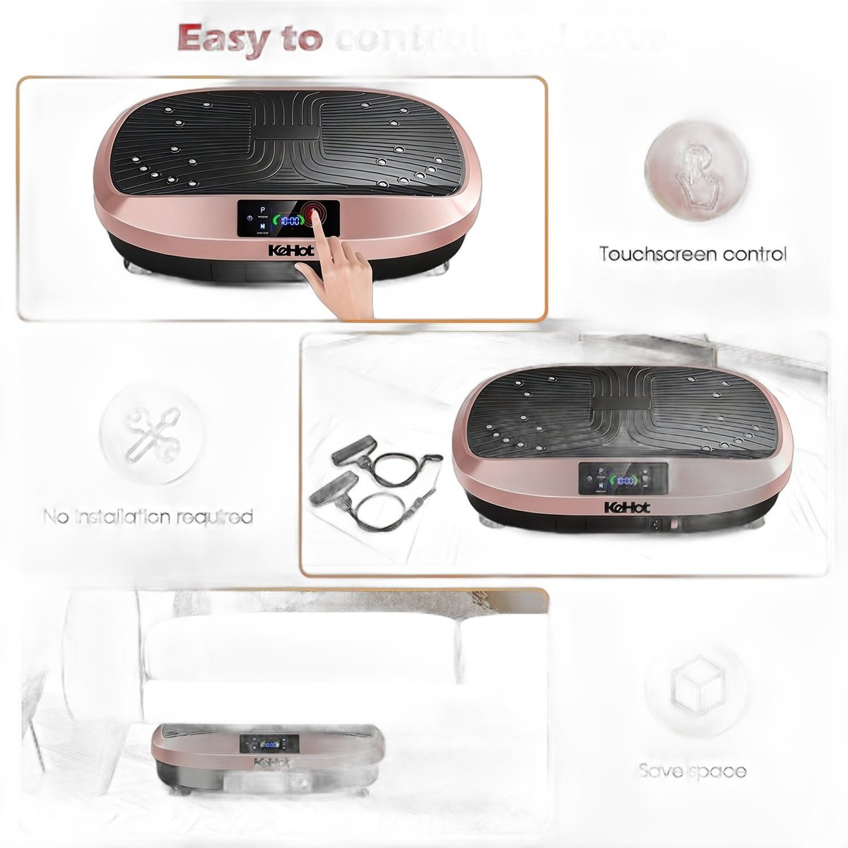Currero Vibration Plate - Trilplaat Fitness - Vibratieplaat - Trilplaat - Fitnessapparaat - Bloedsomloop - Thuis Trainen