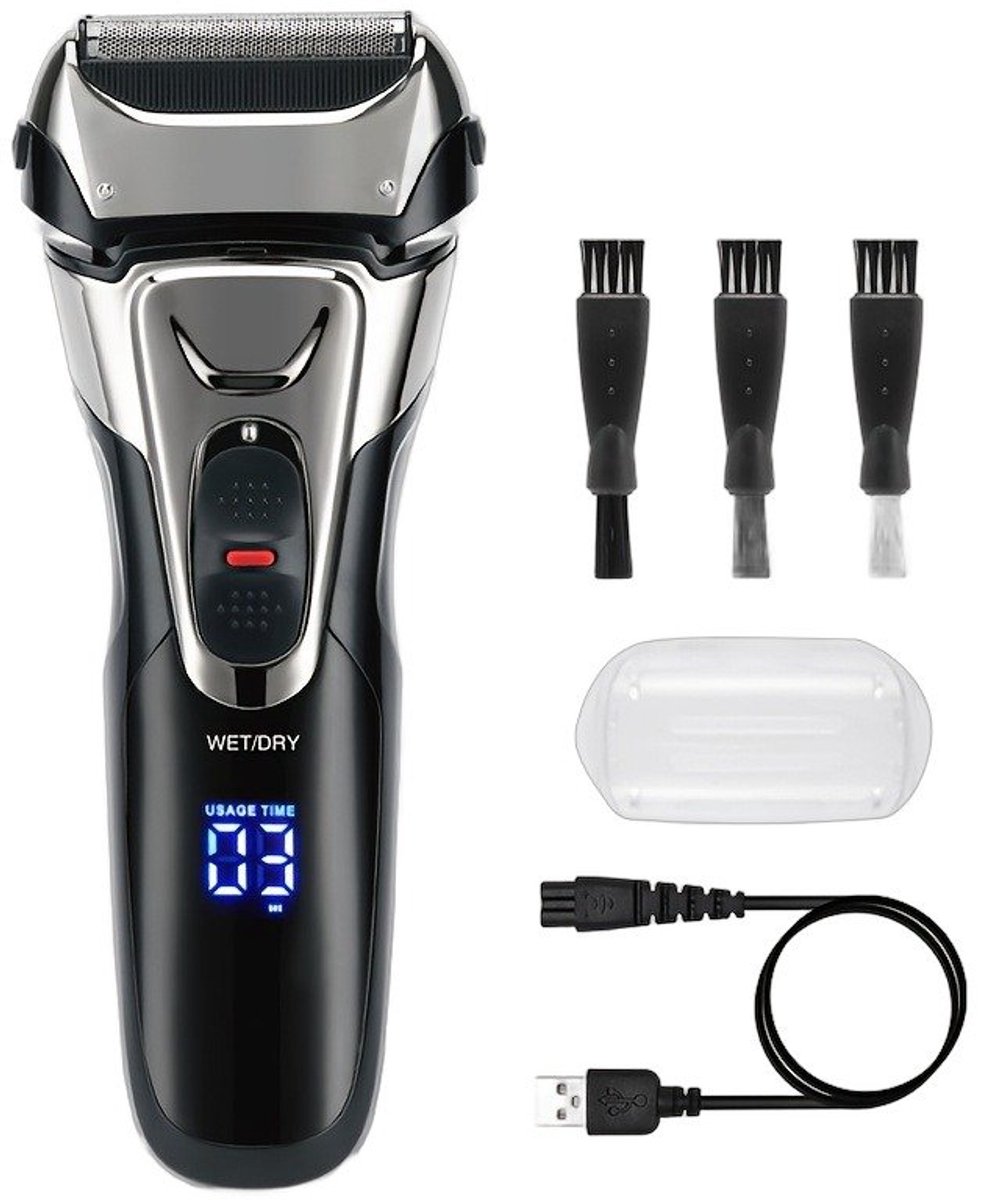 Currero Foil Shaver - Scheerapparaat Mannen - Hoofd Scheerapparaat - Head Shaver - Tondeuse met Trimmer - Lichaam en Baard - Oplaadbaar