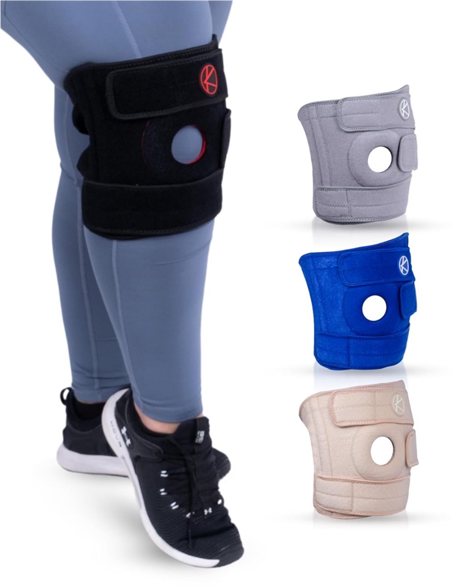 NIVA® Kniebrace - Ondersteuning Knie - Kniebrace Dames - Zwart - 12cm x 4cm x 21cm