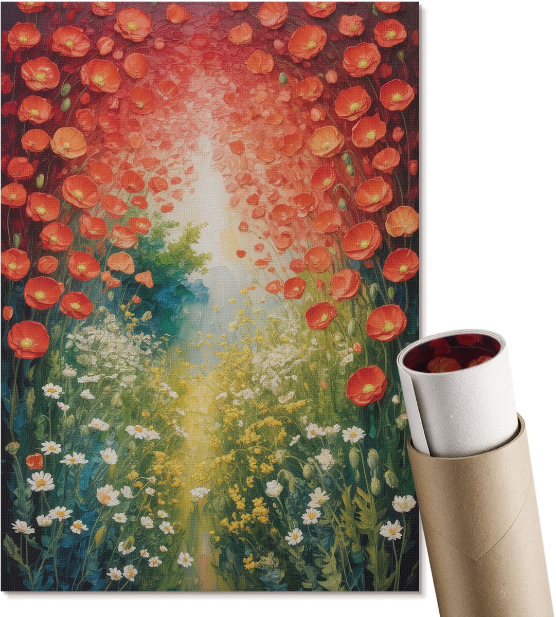 Coloray Polycanvas Wandposter - Bauhaus-Ontwerp, Poster - A3 - Beige Kunst - Rechthoek - Canvasposter - Woonkamer, Slaapkamer, Kantoor - Modern