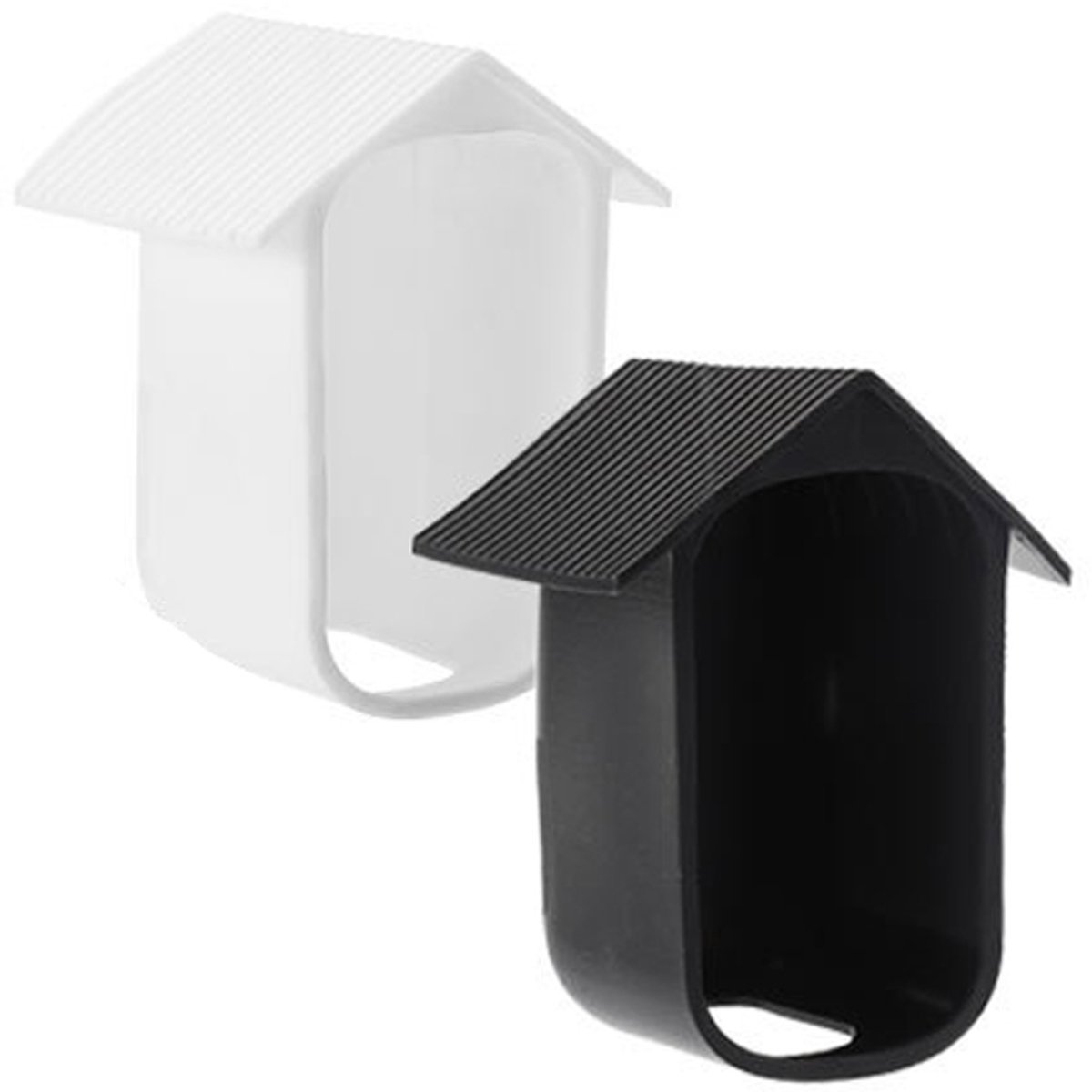 Set van 2 siliconen beschermhoesjes - Beschermhoes voor bewakingscamera's - Voor EufyCam 2C - Waterdichte siliconen behuizing - Wit + Zwart
