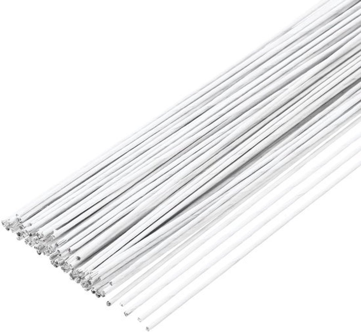 Bloemendraad Stelen - Buigzaam Metaal - Bloemen Maken - 100 Stuks Pakket - 1.2 mm Dikte - Wit