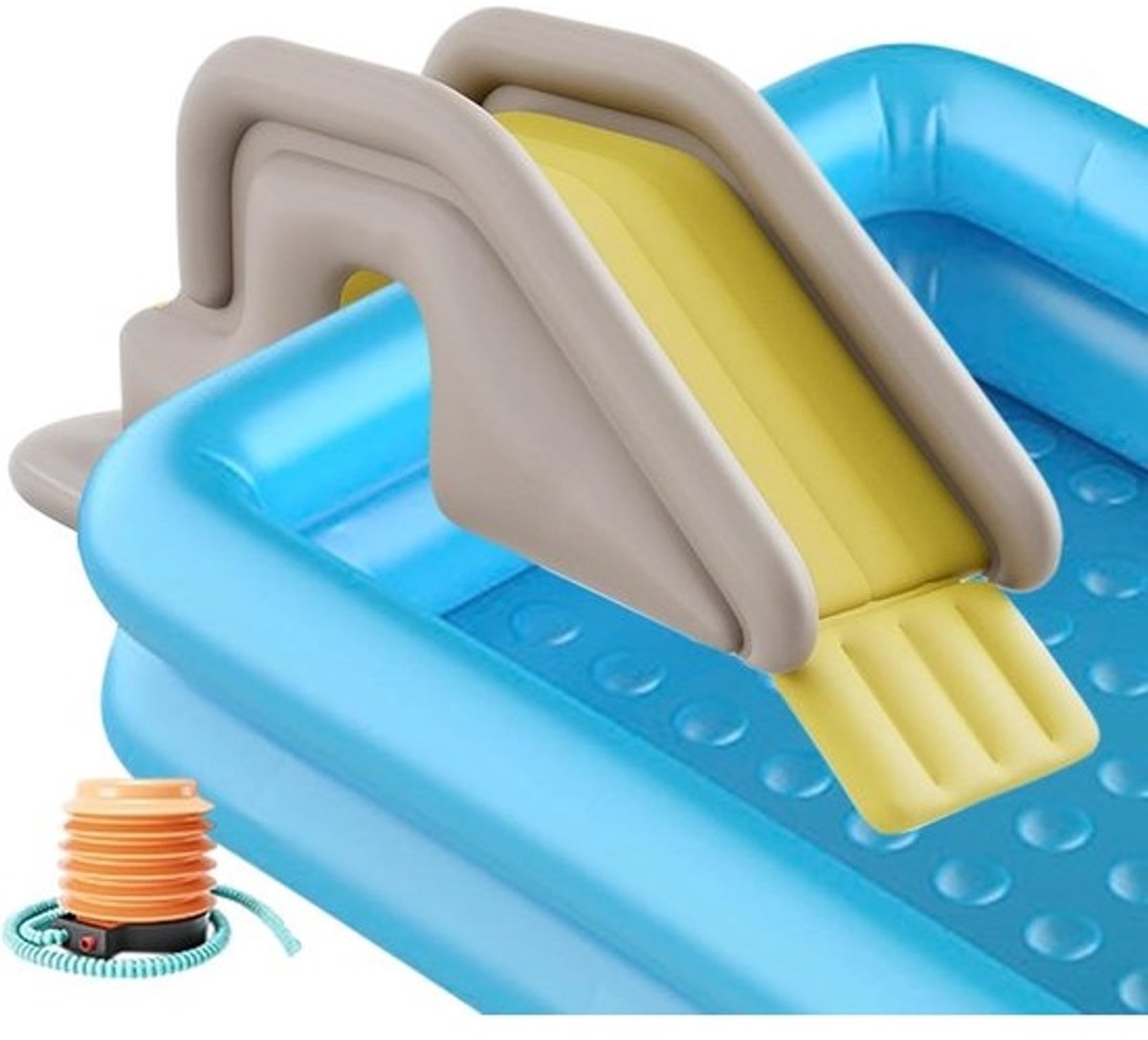 Opblaasbare Glijbaan - Waterpark Glijbaan - Zomerse Activiteit - Verstelbare Stabiliteit - 200 x 80 cm - Geel