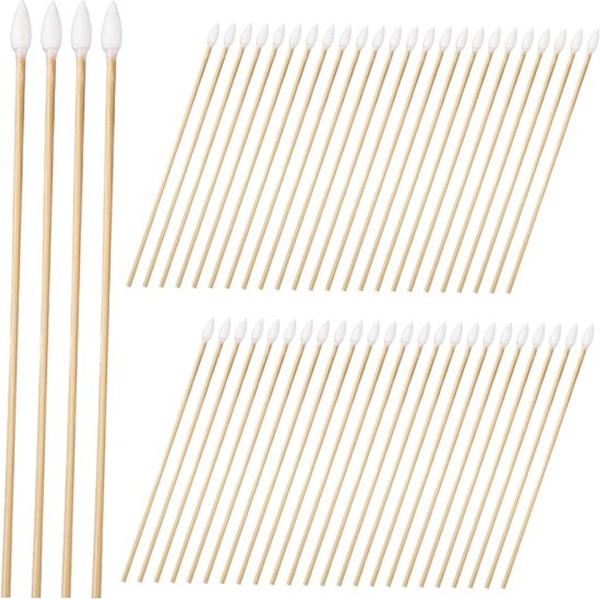 Precisie Wattenstaafjes - Katoen Tips - Make-up Aanbrengen - Zachte Katoenpunten - 500 Stuks - Khaki