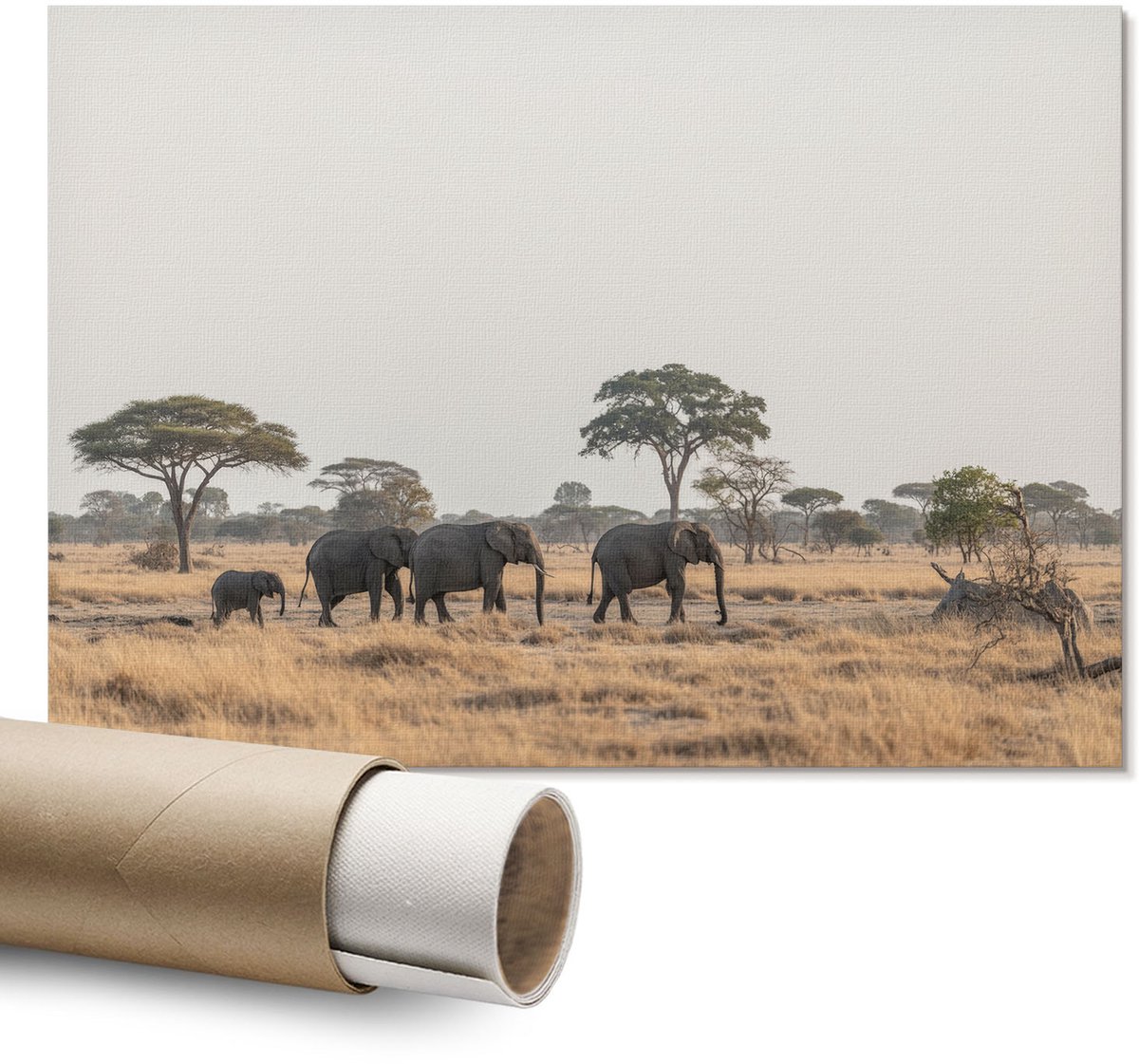 Coloray Polycanvas Wandposter - Een Krachtig Citaat., Typografie - A1 - Wit Design - Rechthoek - Canvasposter - Woonkamer - Minimalist