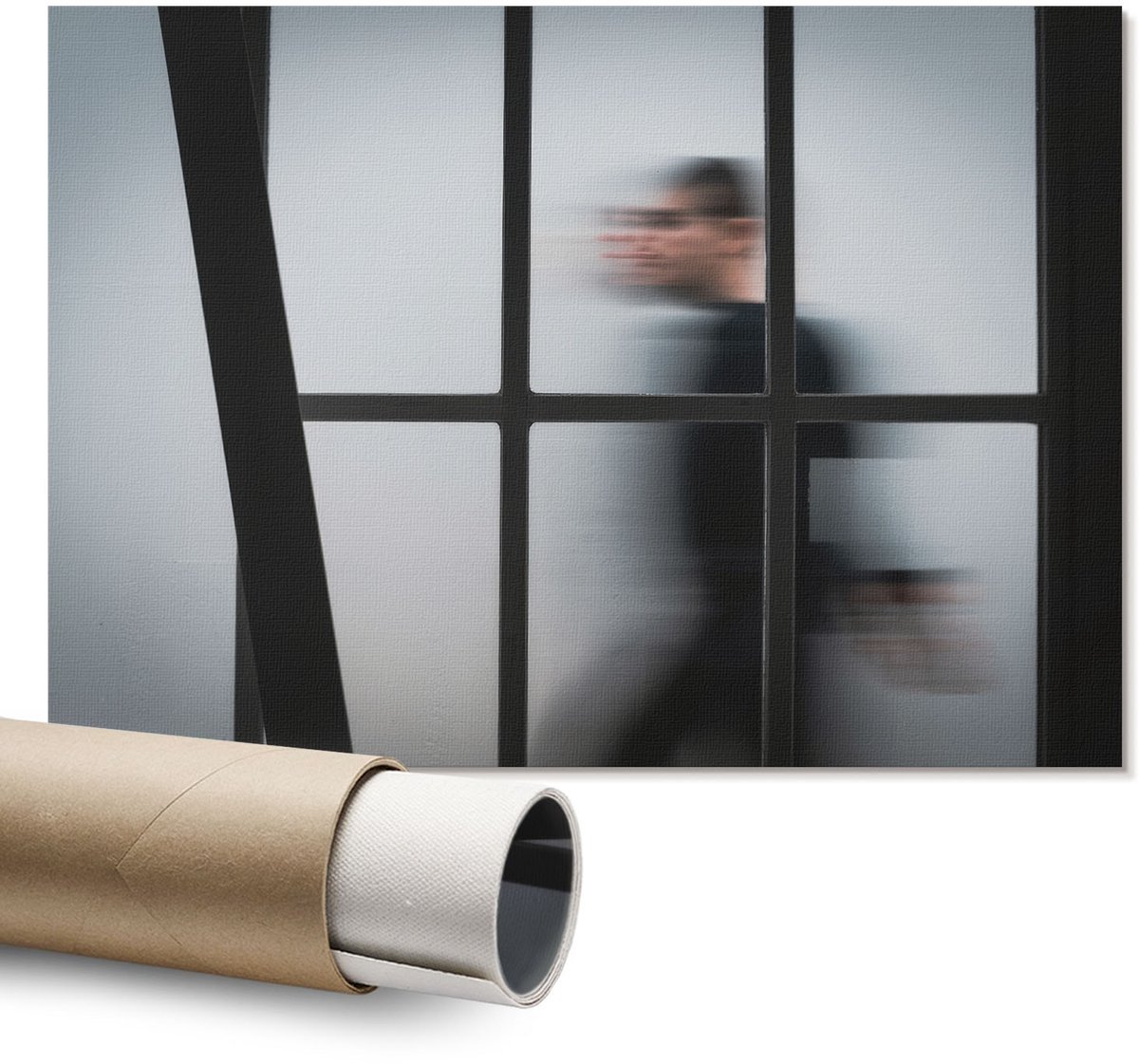 Coloray Polycanvas Poster - Tentoonstellingsposter, Poster - A1 - Rood Wanddecoratie - Rechthoek - Kunstposter - Slaapkamer - Modern