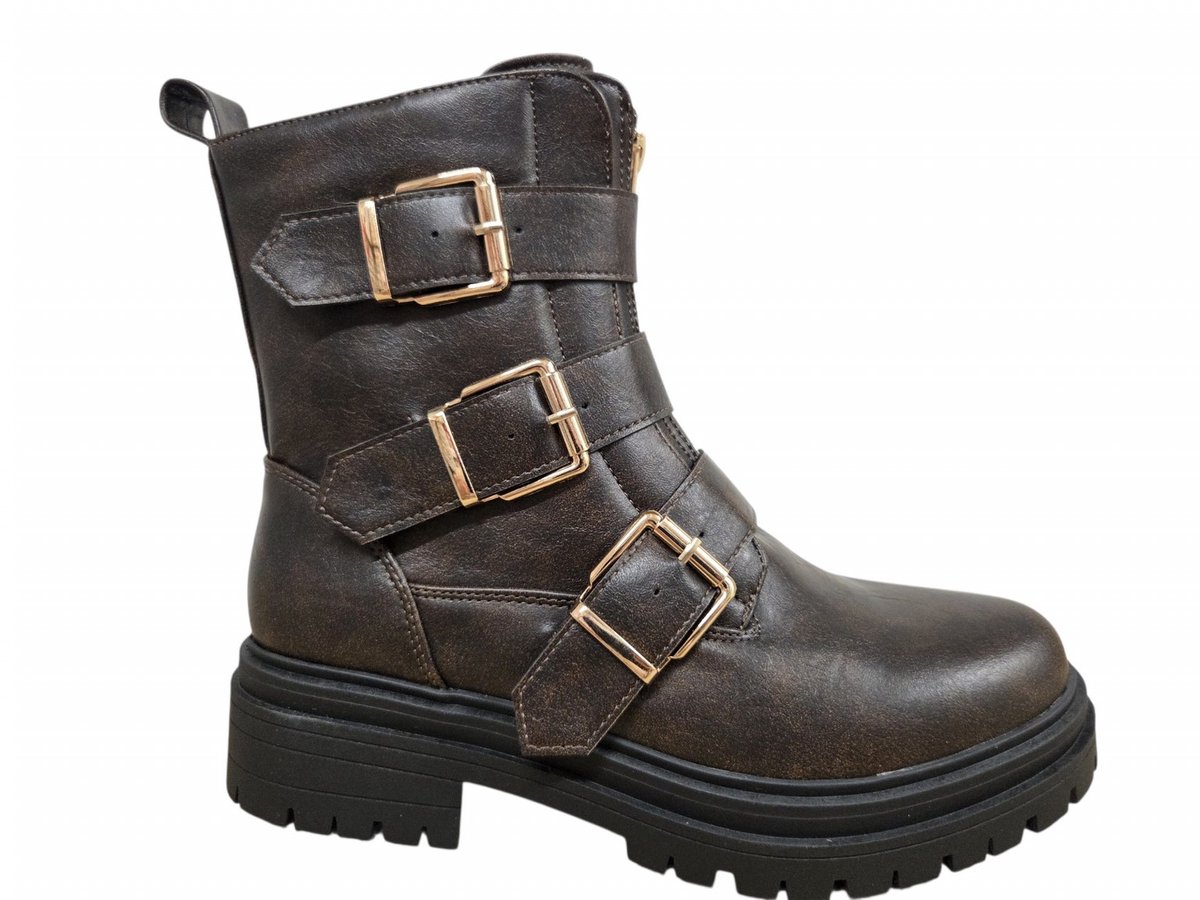 Bridge 26238221 Dark Brown Boots Bruin Synthetisch Dames - Bruin - 40