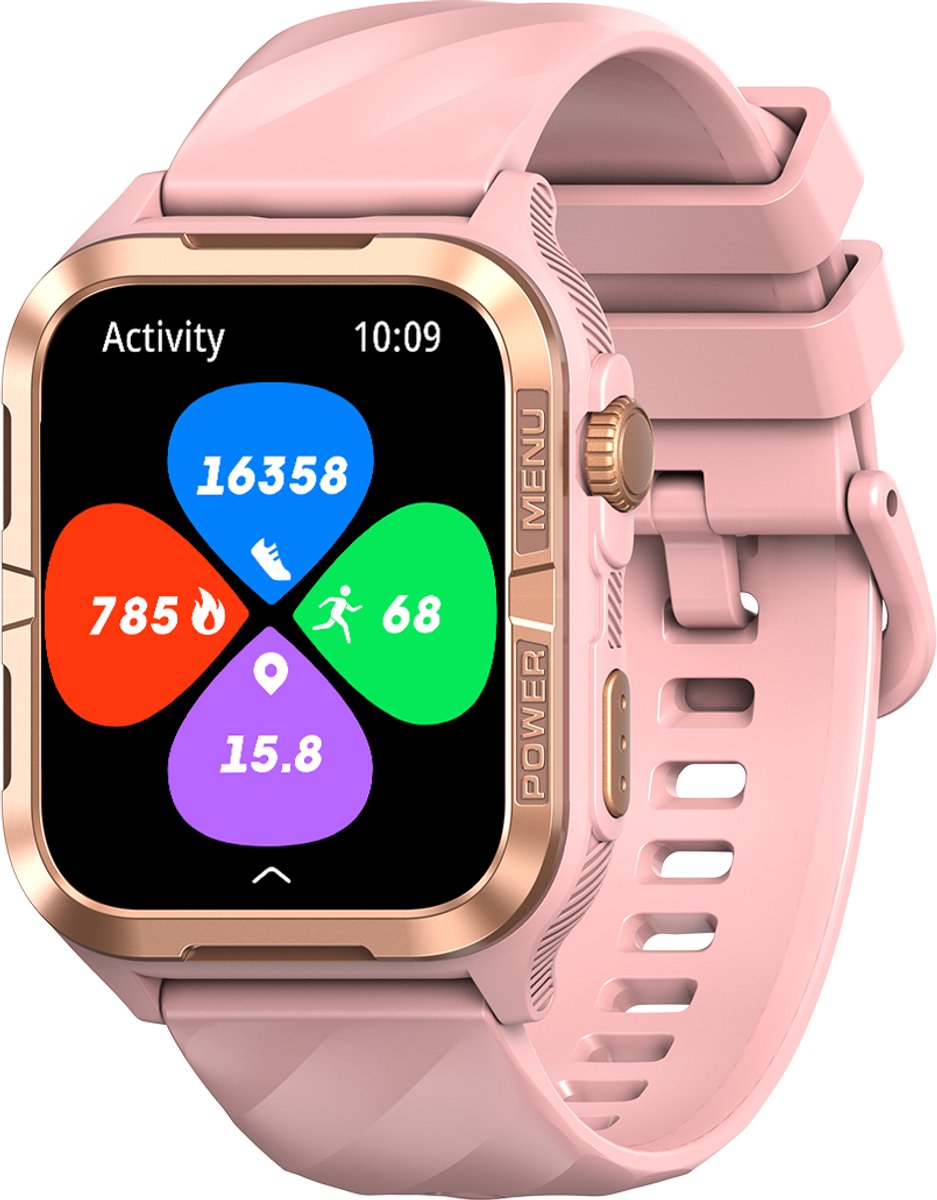 Blackview W10 Pro Smartwatch - GPS - Bluetooth Bellen - 600 mAh - Roze