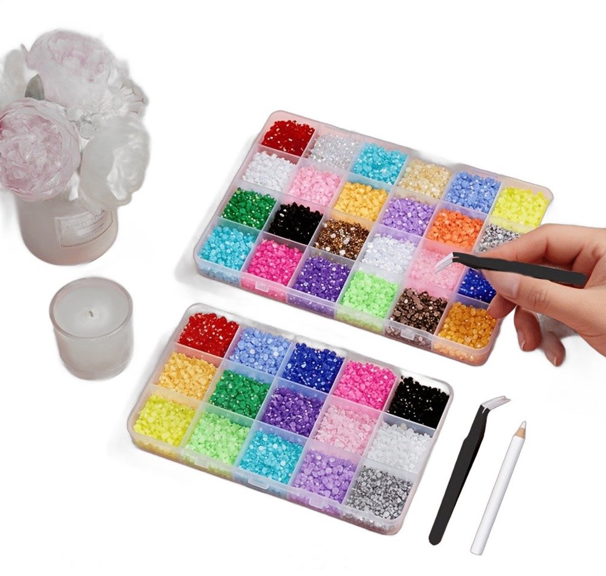 Currero Bedazzle Kit - Bedazzling - Plakstenen - Strass Steentjes - DIY Versieren - Nagel Decoratie - 4mm