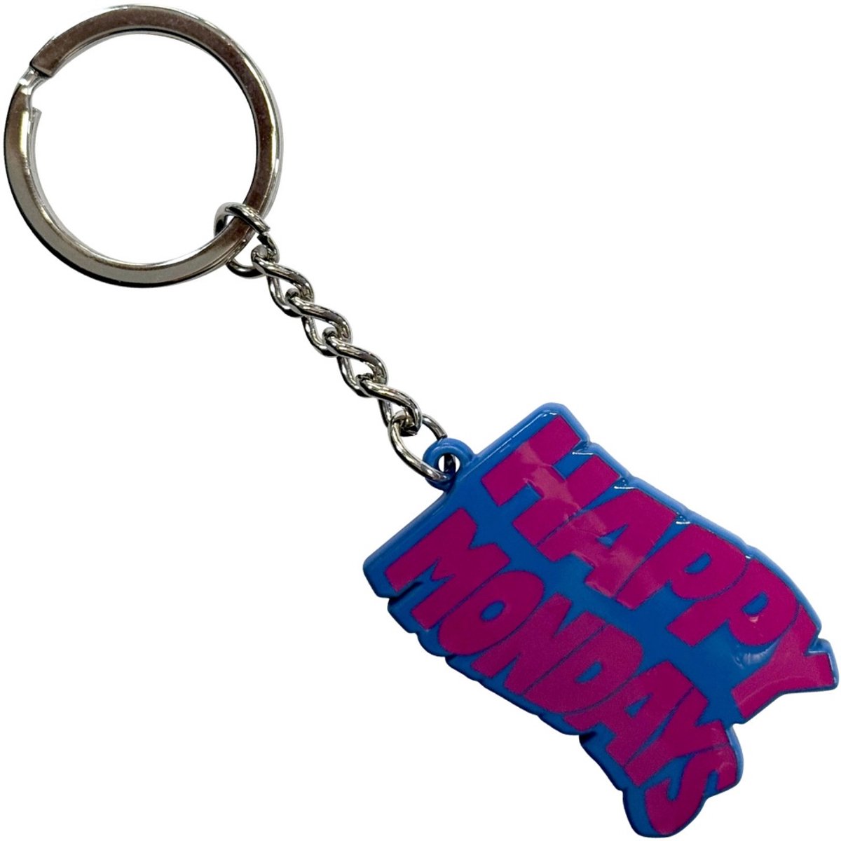 Happy Mondays - Wavy Logo Sleutelhanger - Blauw/Paars