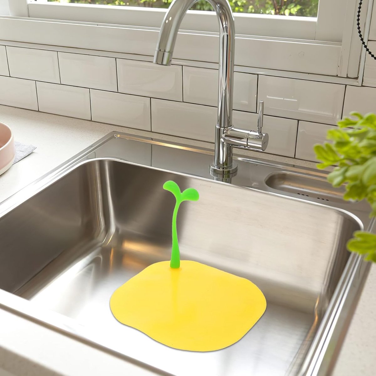 5 stuks verpakking Soja geel silicone afvoerdeksel, geschikt voor badkamer en waskamer, geurbeschermende afvoerdeksel, voorkomt de binnendring van vuilnis, gemakkelijk te reinigen