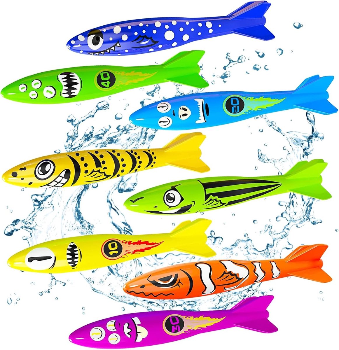 Diving Sticks voor Kinderen - 8 Stuks Duik Speelgoed voor in het Zwembad - Water Speelgoed en Zwemaccessoires