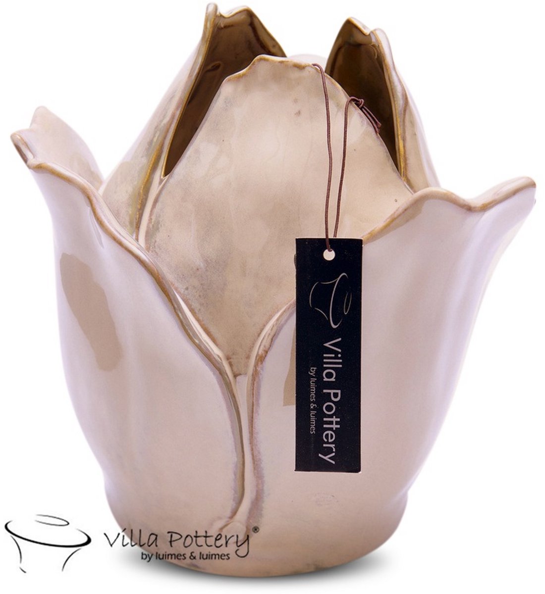 Villa Pottery Vaas - Villa Pottery - Woondecoratie - Decoratie - Porselein - Waterdicht - Rosedale 1_3 Cream Reactive Beige