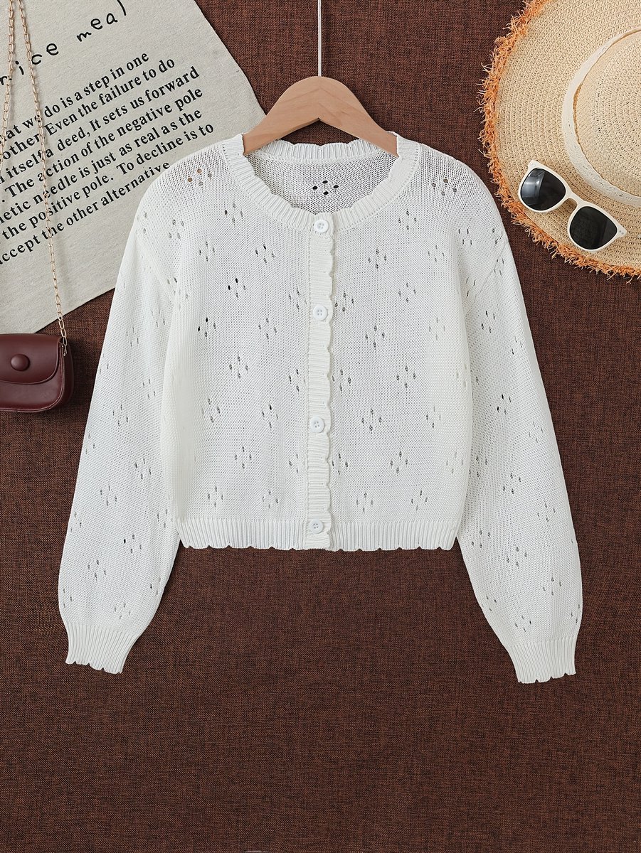 Currero Cardigan Meisjes Vest Meisje Met Knopen Kinderen Warm Gebreid Vest Long 8 Jaar Roze