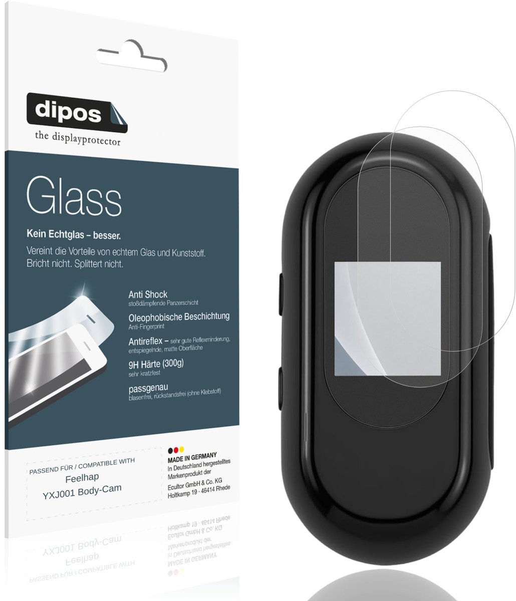 dipos – 2x Matte Pantserfolie geschikt voor Feelhap YXJ001 Body-Cam | 9H Screenprotector