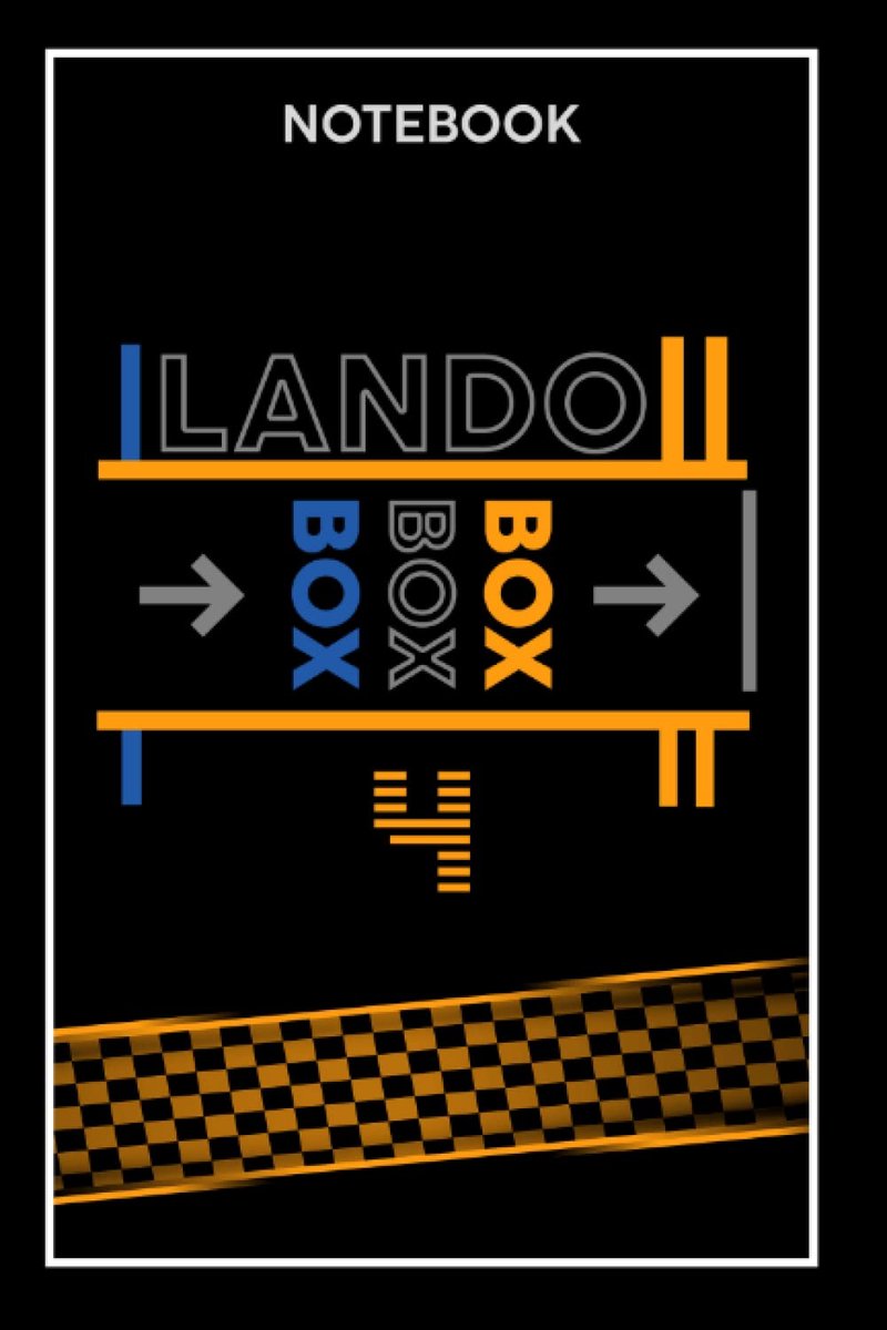 lando Norris Notebook: box box box /F1 Journal 120 blank lined pages - ShopVlot