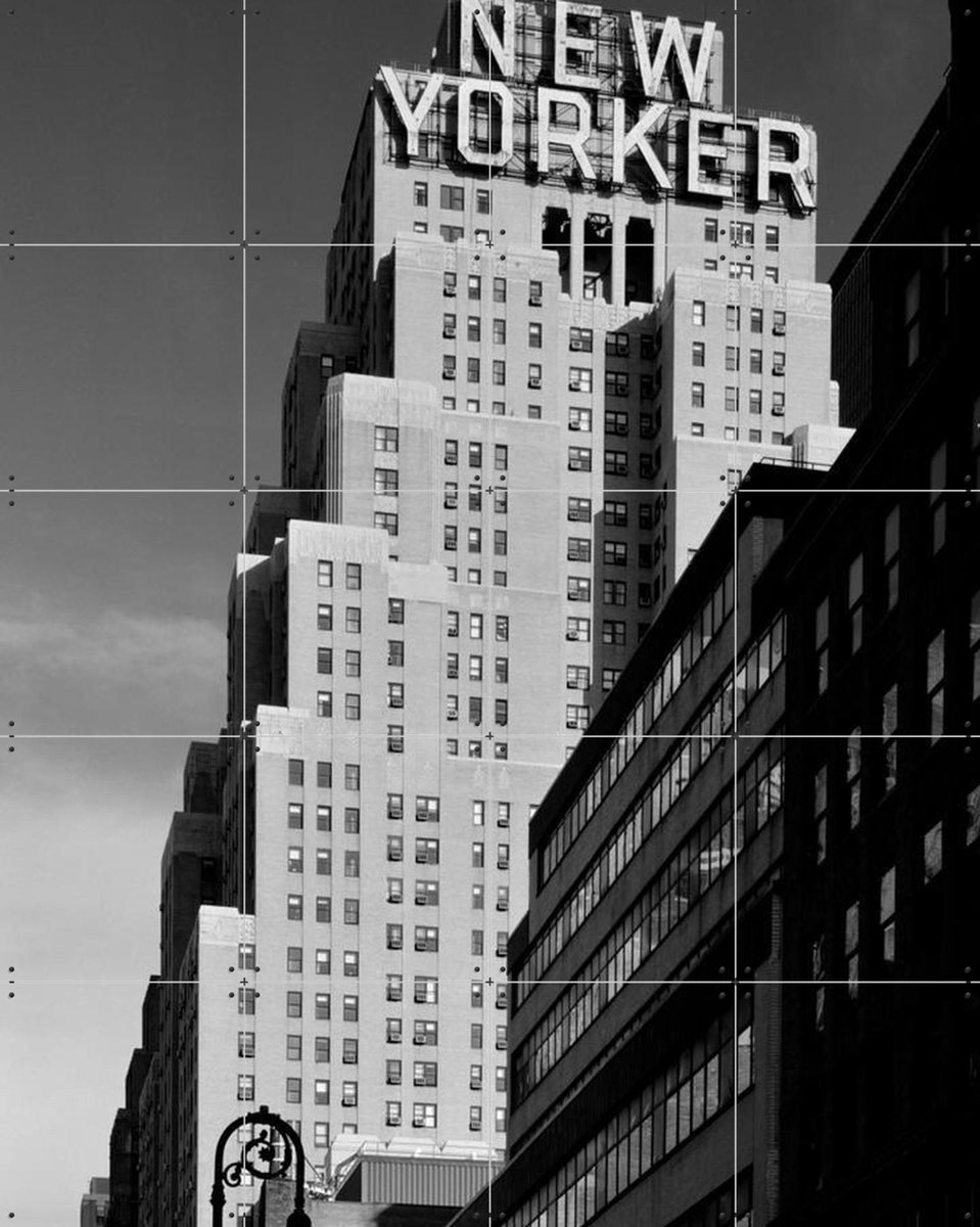 IXXI New Yorker, Teun Voeten - 80 x 100 cm - Gratis ophangtool - Grote wanddecoratie en posters - Vintage, Fotografie, Gang, Woonkamer, Architectuur