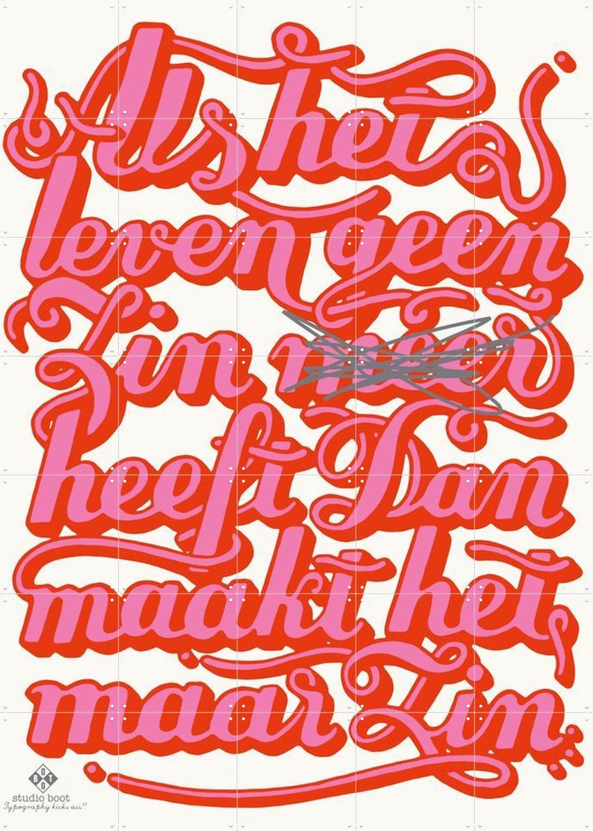 IXXI Studio Boot - Als het leven geen zin meer heeft, Studio Boot - 100 x 140 cm - Gratis ophangtool - Grote wanddecoratie en posters - Grafisch