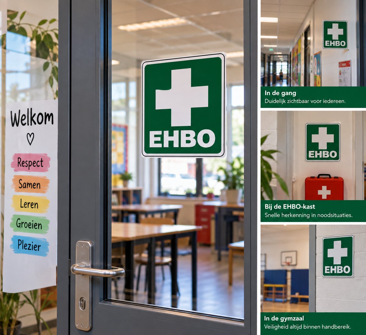 EHBO Sticker – 15 x 15 cm