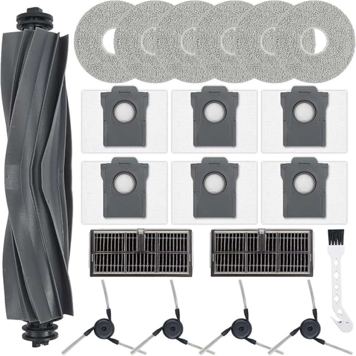 20-delige accessoireset voor Dreame L10s Ultra Gen 3, X40 Ultra, L40 Ultra en Mova P50 Pro Ultra - Hoofdborstel, Filters, Stofzakken, Dweilpads, Zijborstels