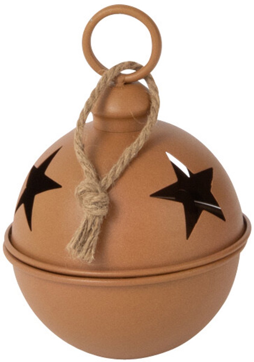 J-Line kerstbal Bal - ijzer - roestbruin - small