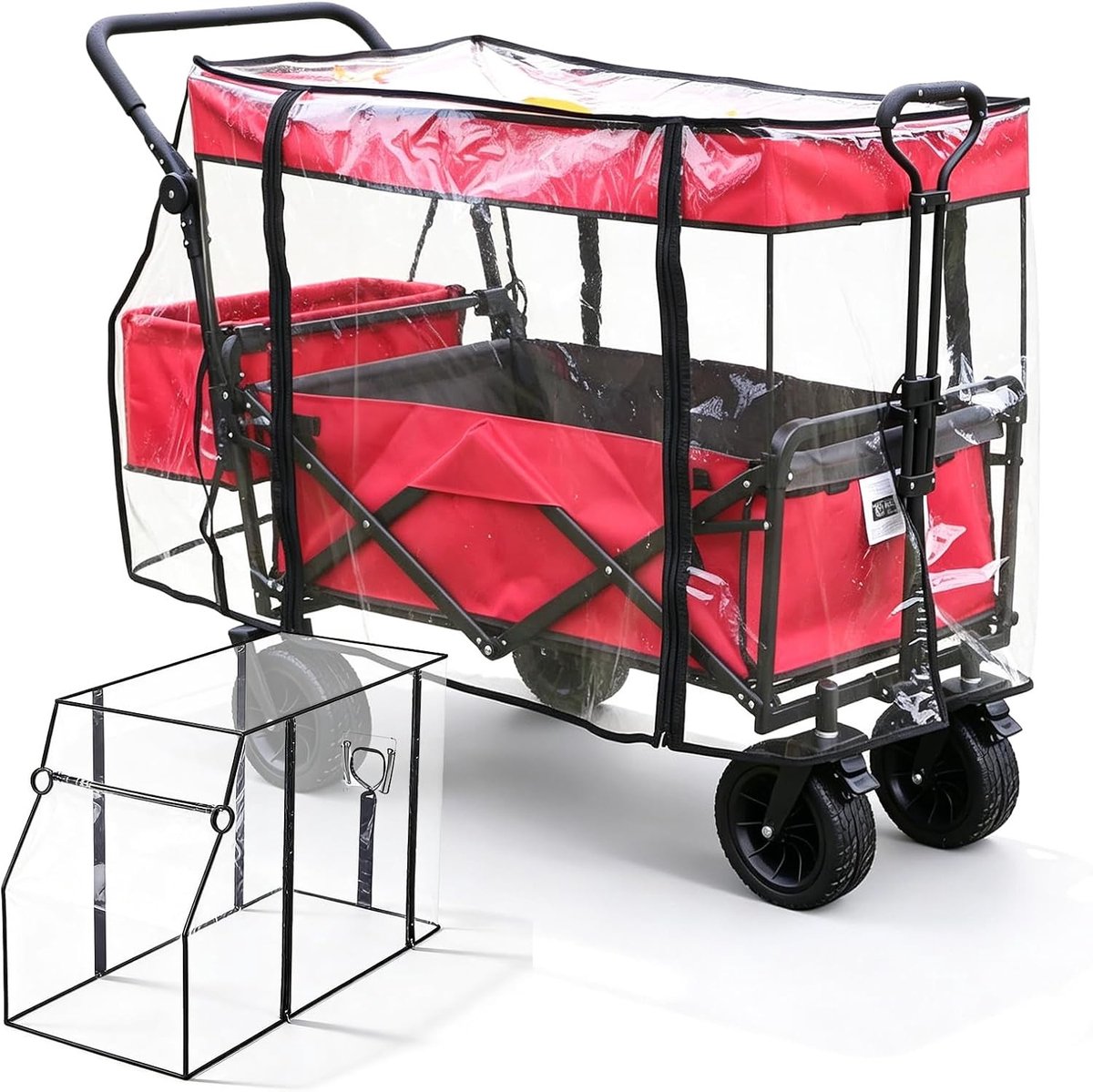 Universele Mosquito Net voor Handwagens: Waterdichte Insectenbescherming voor Buitengebruik, Camping en Strollers