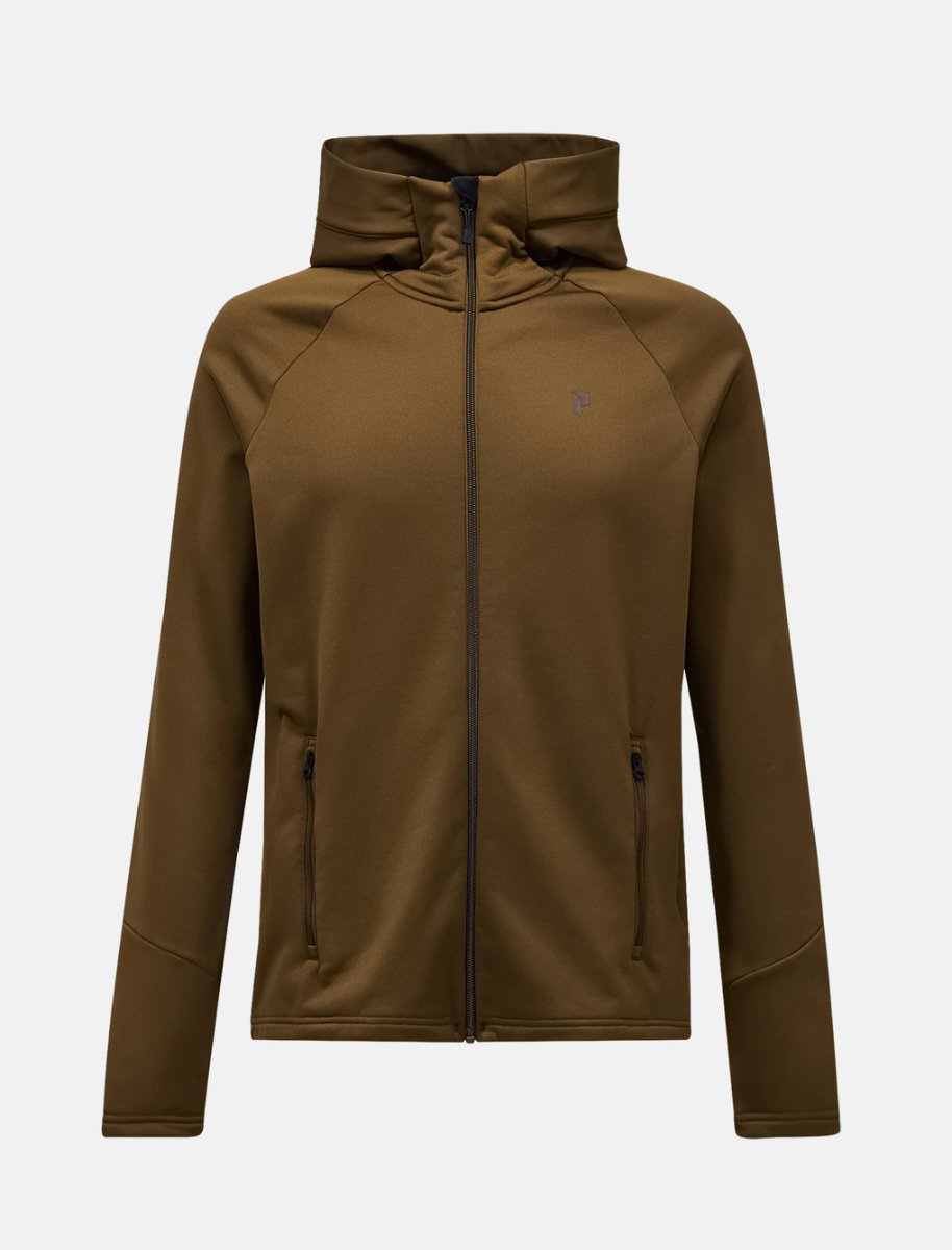 PEAK PERFORMANCE MEN’S RIDER ZIP HOOD Meadow moss Bruin
