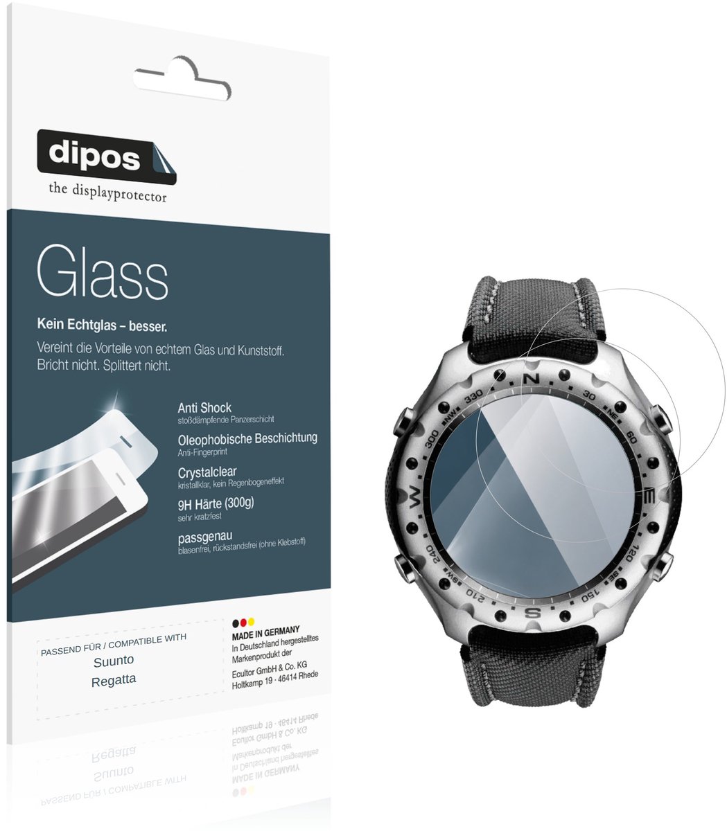 dipos – 2x Pantserfolie geschikt voor Suunto Regatta | 9H Screenprotector
