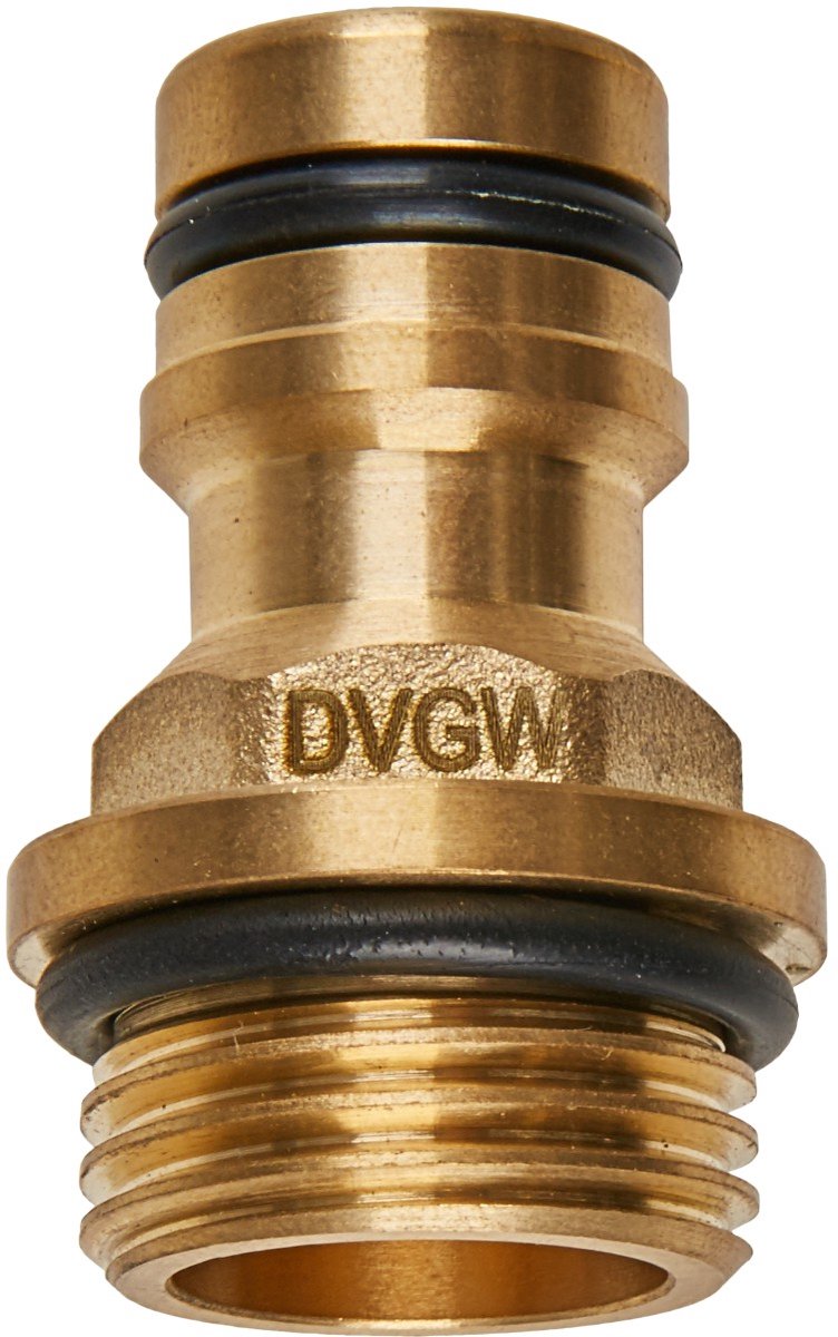 GEKA plus koppelstuk drinkwater buitendraad 1/2 inch DVGW messing